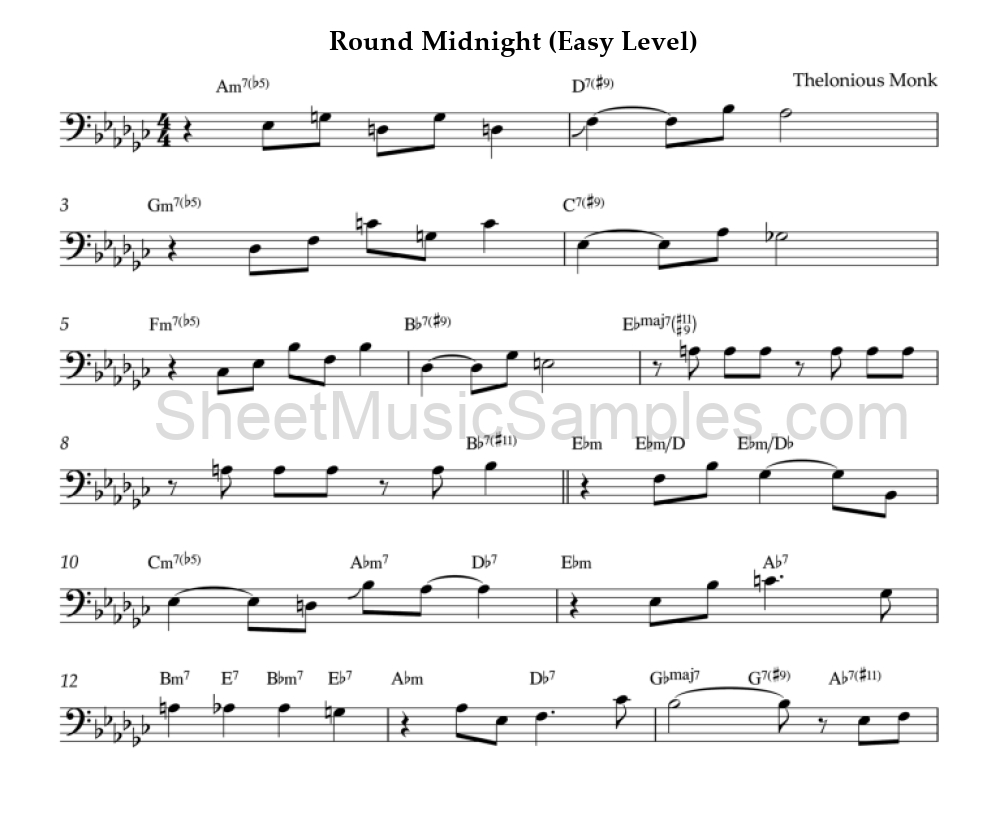 Round Midnight (Easy Level)