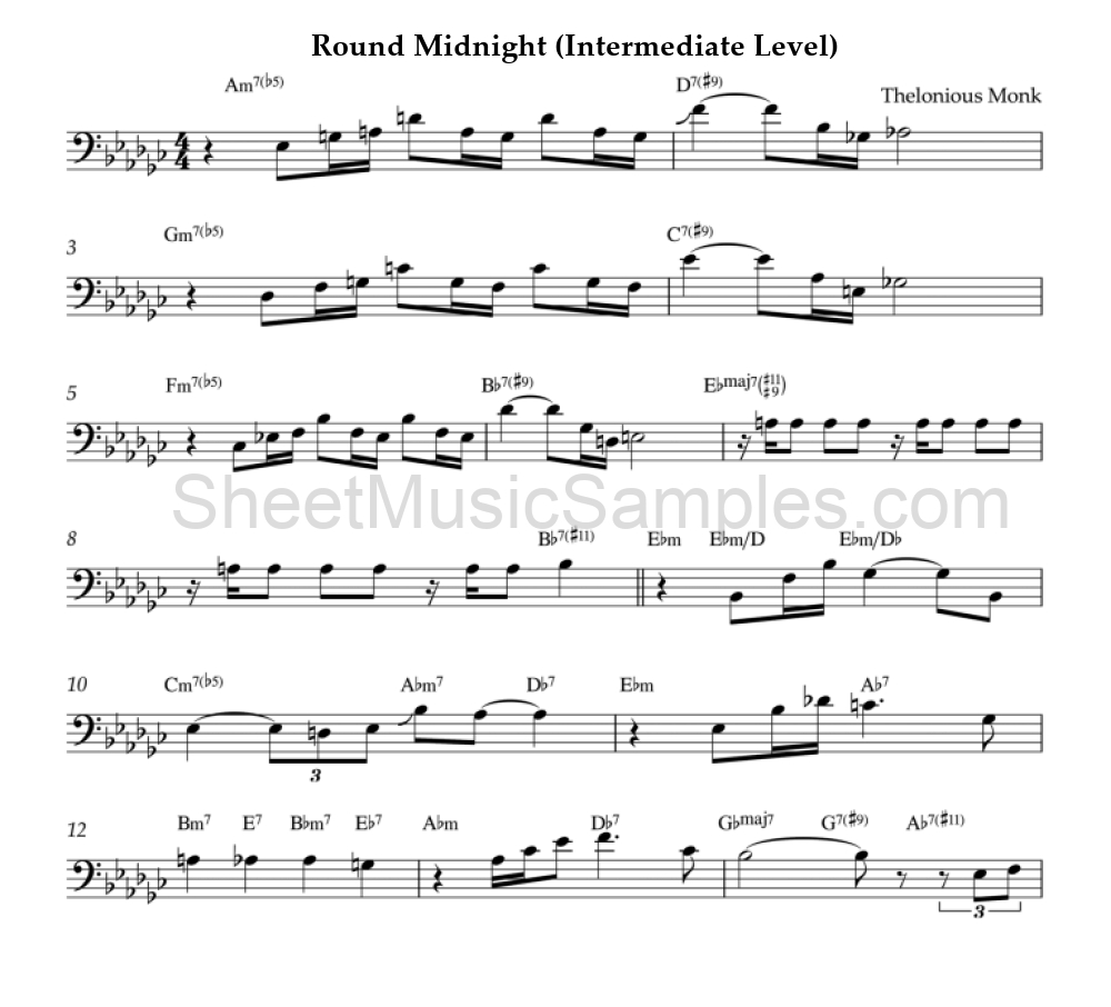 Round Midnight (Intermediate Level)