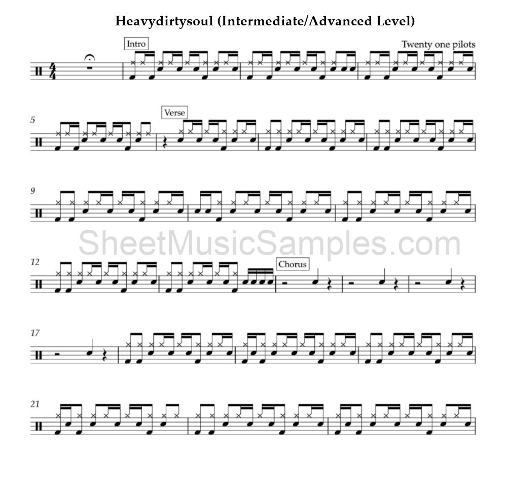 Heavydirtysoul (Intermediate/Advanced Level)