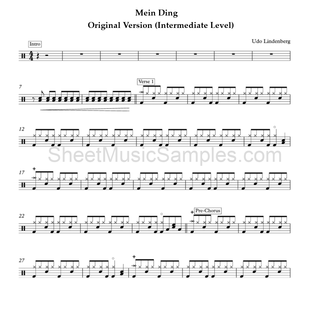 Mein Ding - Original Version (Intermediate Level)