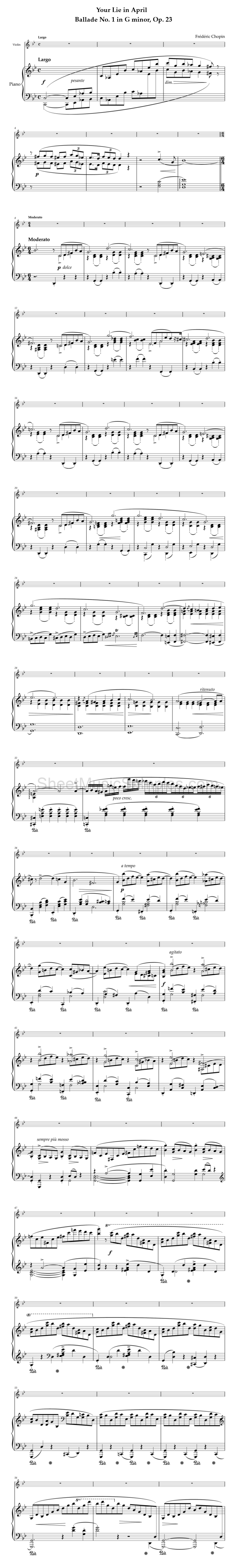 Your Lie in April - Ballade No. 1 in G minor, Op. 23