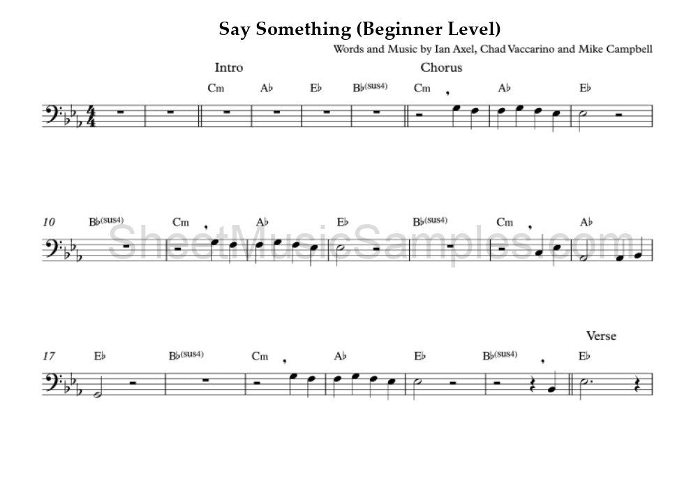 Say Something (Beginner Level)