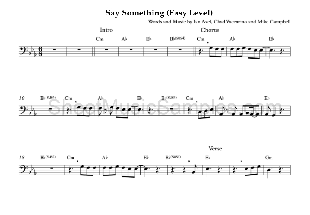 Say Something (Easy Level)