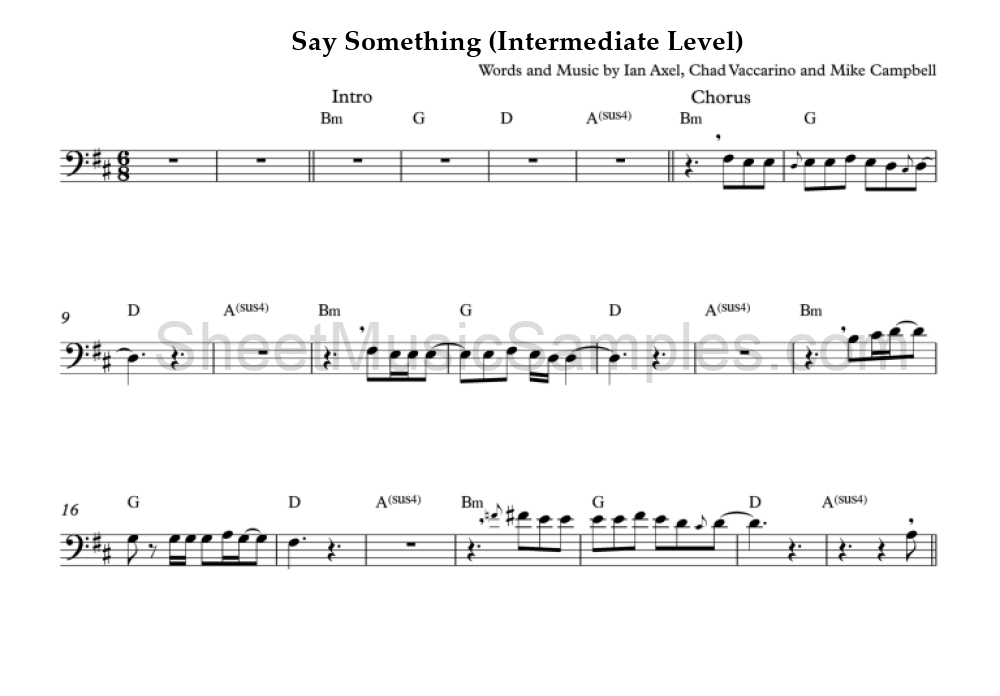 Say Something (Intermediate Level)