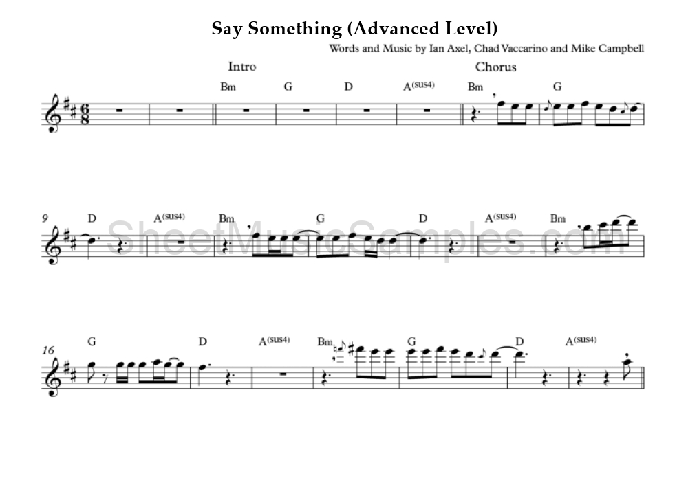 Say Something (Advanced Level)