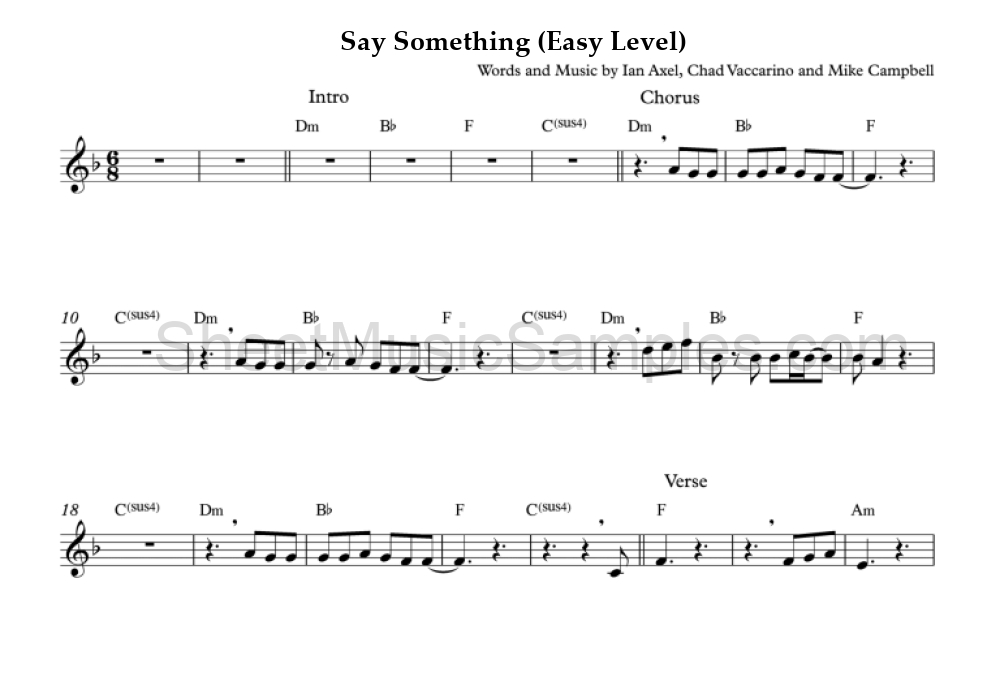 Say Something (Easy Level)