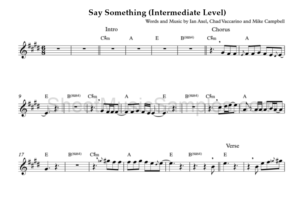 Say Something (Intermediate Level)