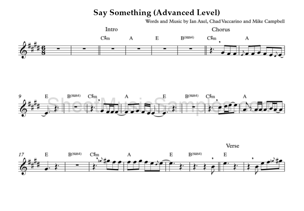 Say Something (Advanced Level)