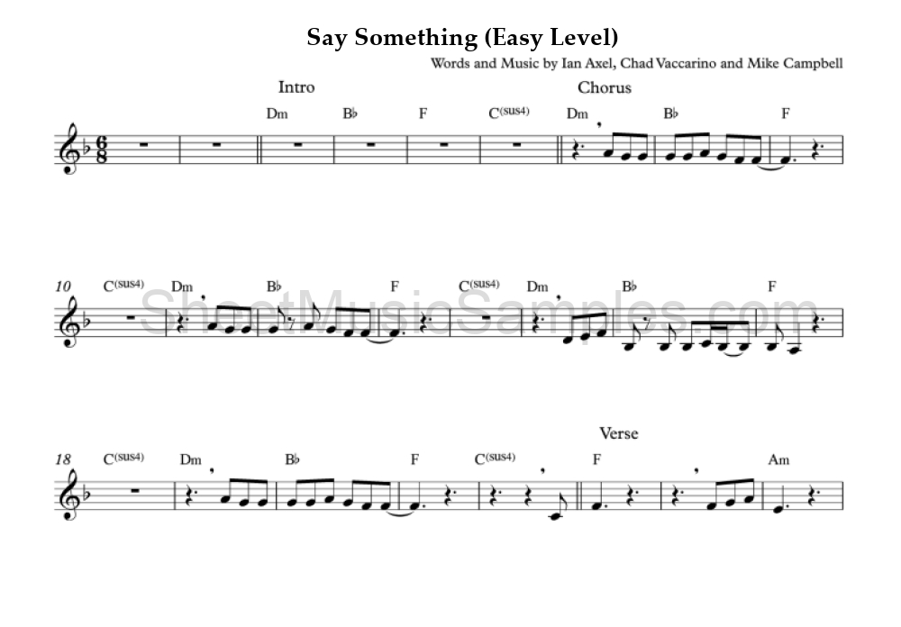 Say Something (Easy Level)