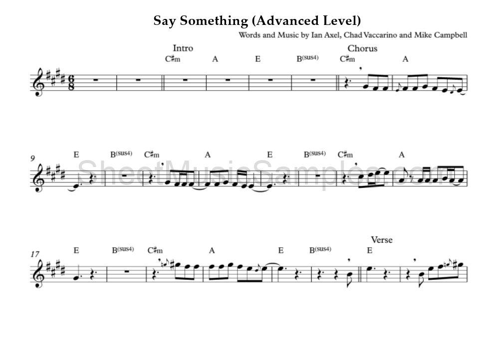 Say Something (Advanced Level)