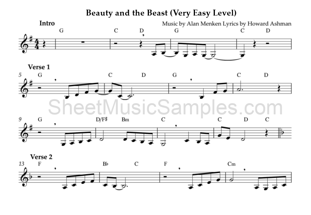 Beauty and the Beast (Very Easy Level)