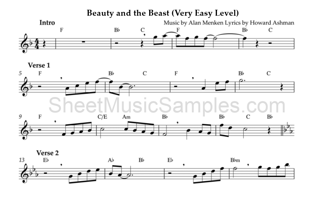 Beauty and the Beast (Very Easy Level)