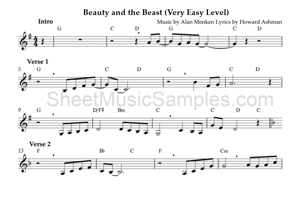 Beauty and the Beast (Very Easy Level)