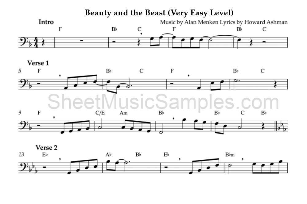 Beauty and the Beast (Very Easy Level)