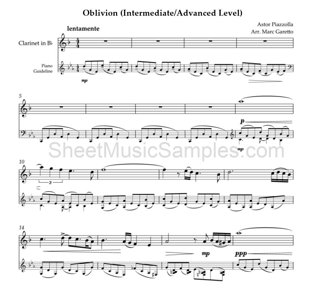 Oblivion (Intermediate/Advanced Level)