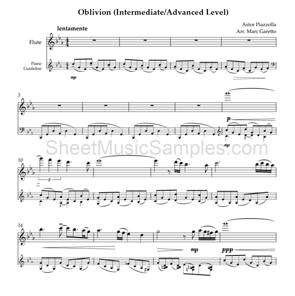 Oblivion (Intermediate/Advanced Level)