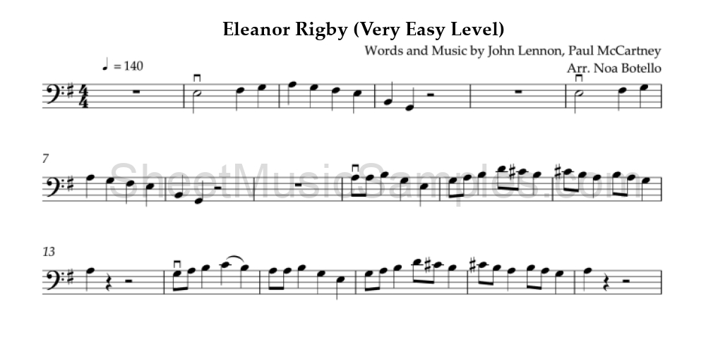 Eleanor Rigby (Very Easy Level)