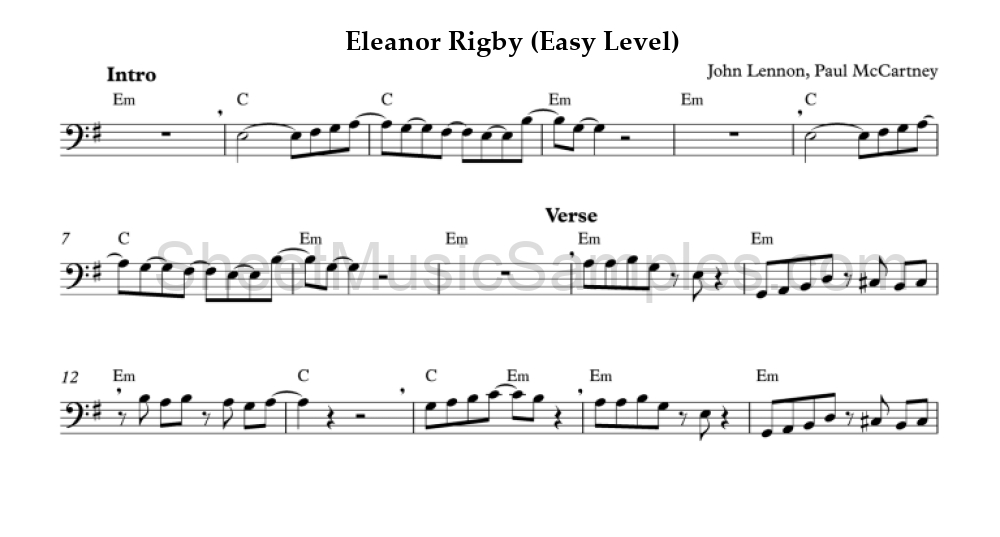 Eleanor Rigby (Easy Level)