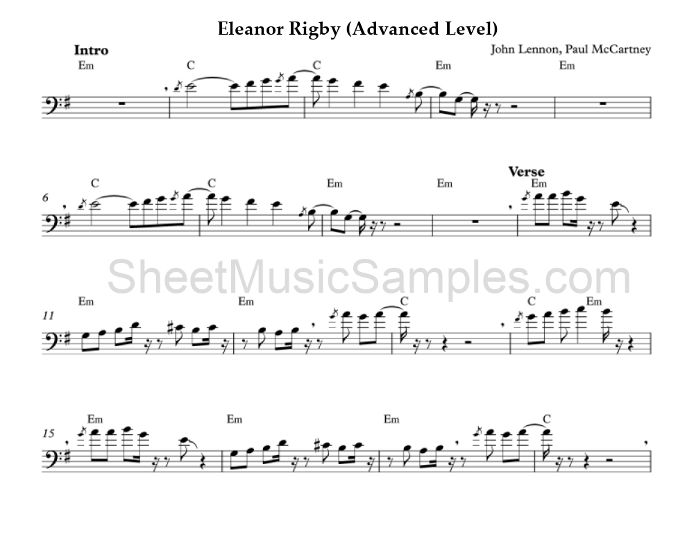 Eleanor Rigby (Advanced Level)