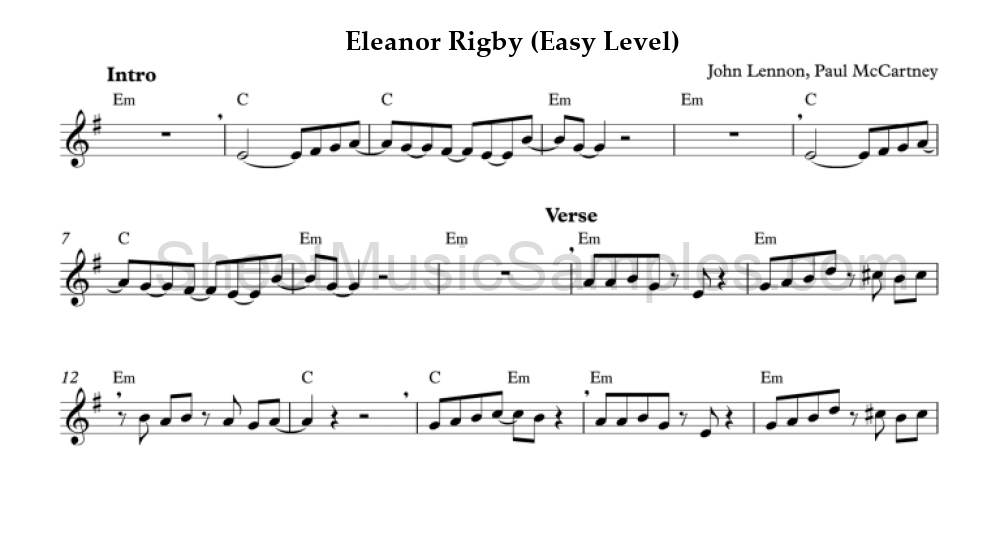 Eleanor Rigby (Easy Level)