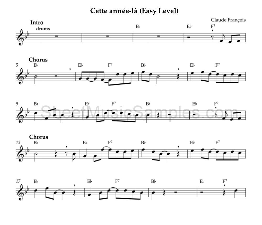 Cette année-là (Easy Level)