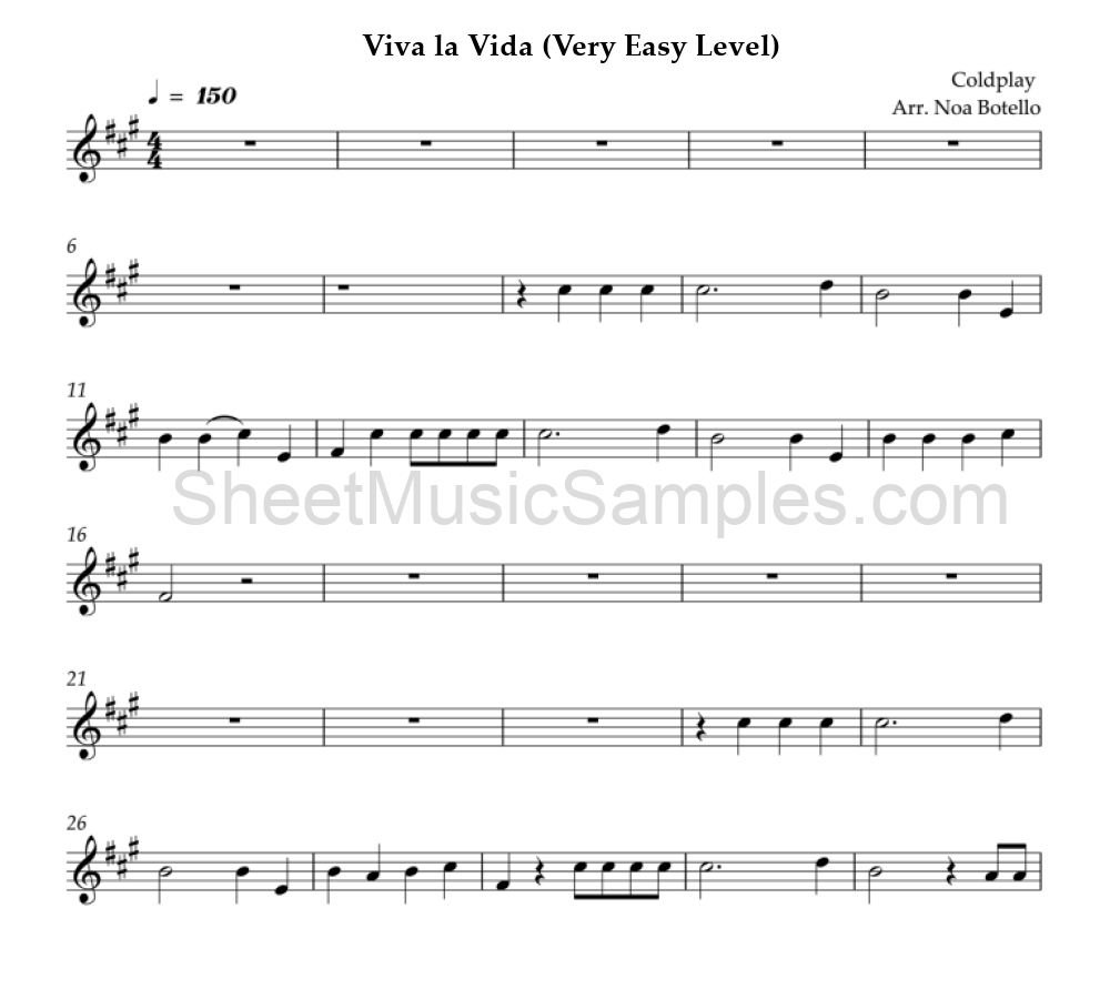 Viva la Vida (Very Easy Level)