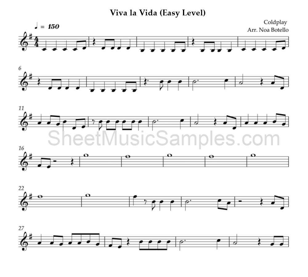 Viva la Vida (Easy Level)