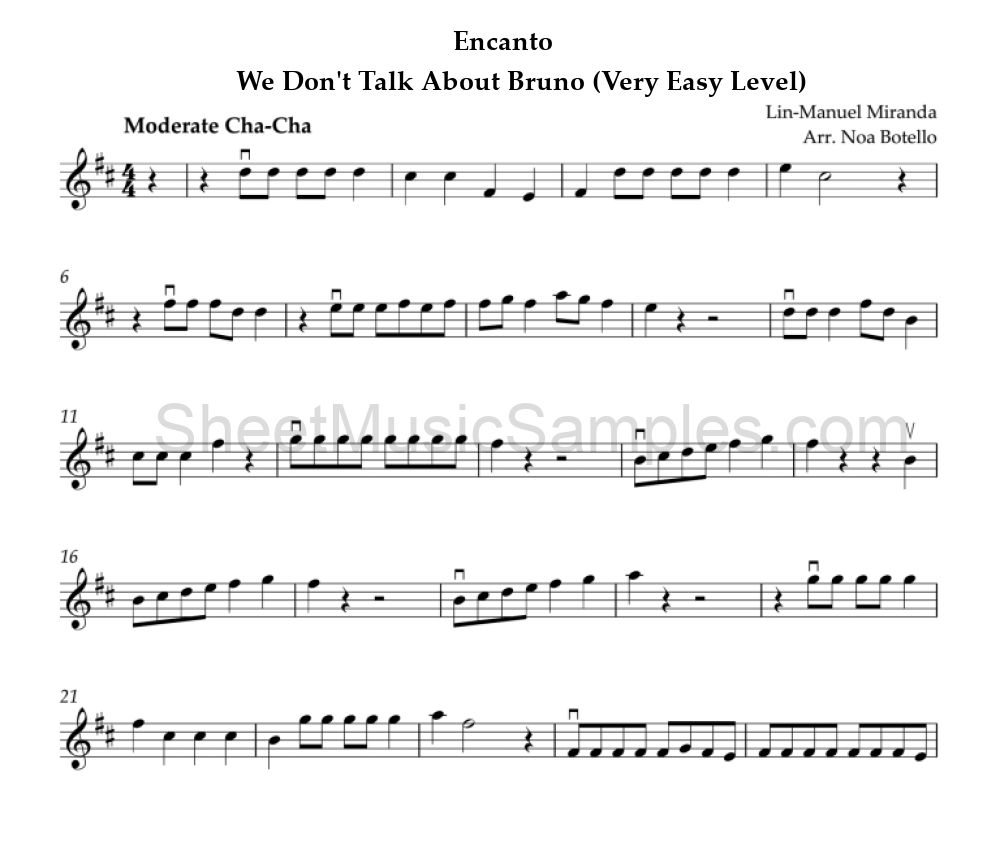 Encanto - We Don't Talk About Bruno (Very Easy Level)