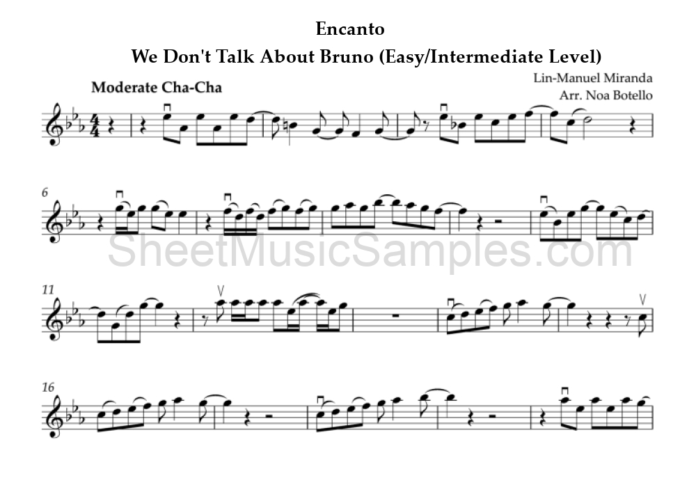 Encanto - We Don't Talk About Bruno (Easy/Intermediate Level)