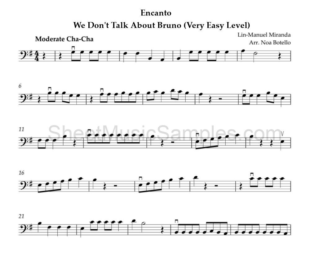 Encanto - We Don't Talk About Bruno (Very Easy Level)