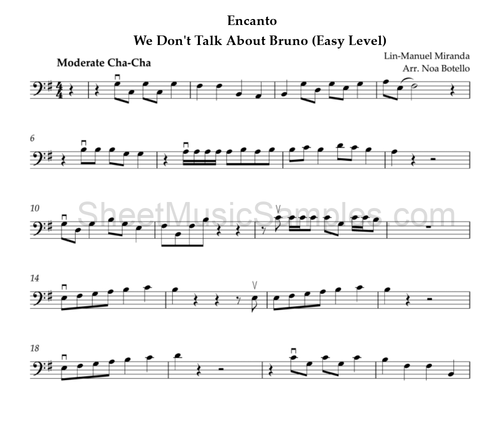 Encanto - We Don't Talk About Bruno (Easy Level)