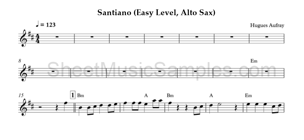 Santiano (Easy Level, Alto Sax)