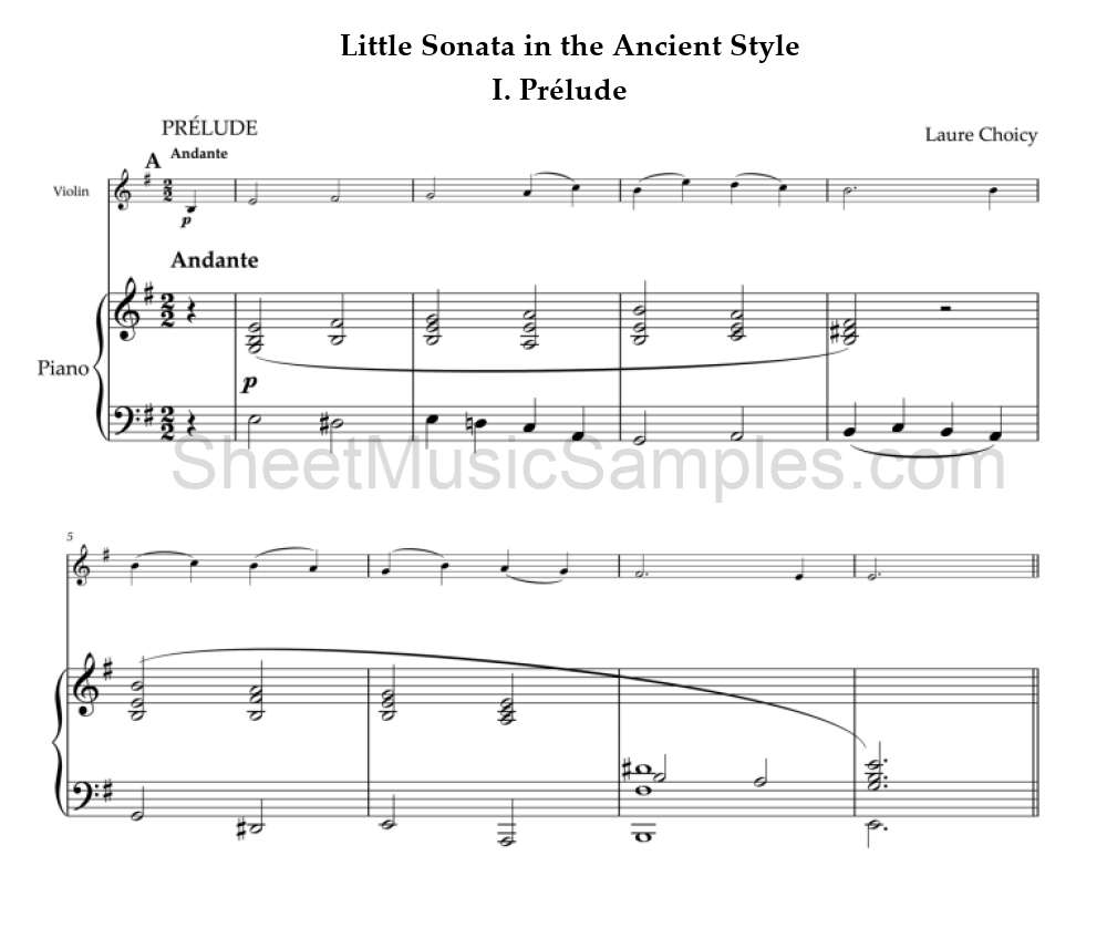 Little Sonata in the Ancient Style - I. Prélude