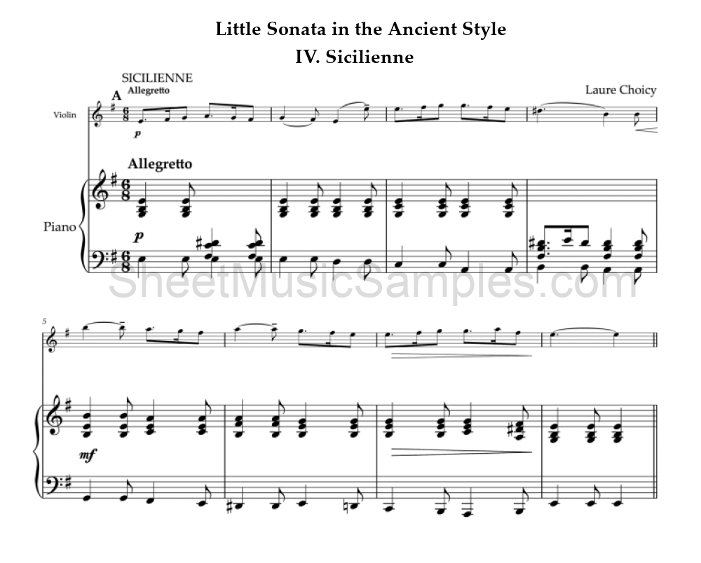 Little Sonata in the Ancient Style - IV. Sicilienne