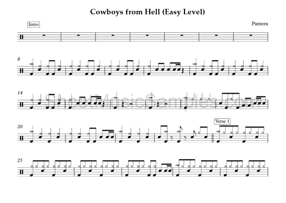 Cowboys from Hell (Easy Level)