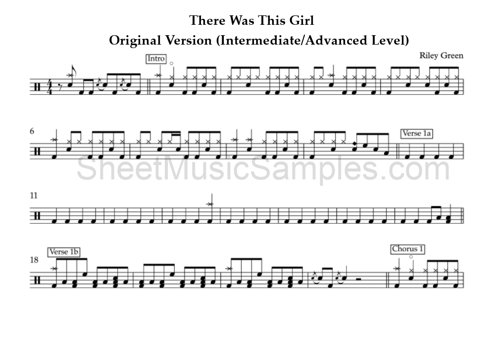 There Was This Girl - Original Version (Intermediate/Advanced Level)