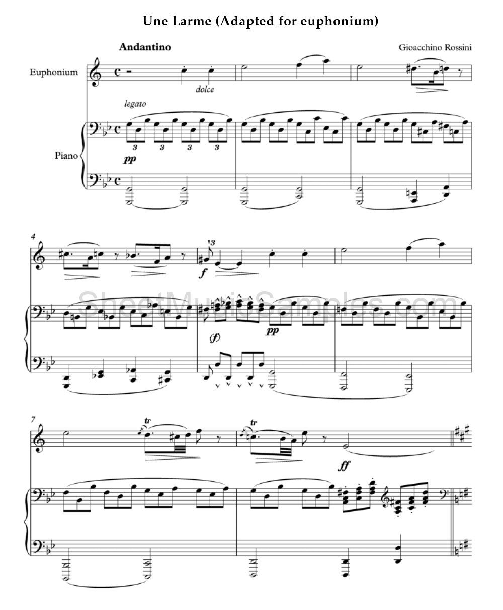 Une Larme (Adapted for euphonium)