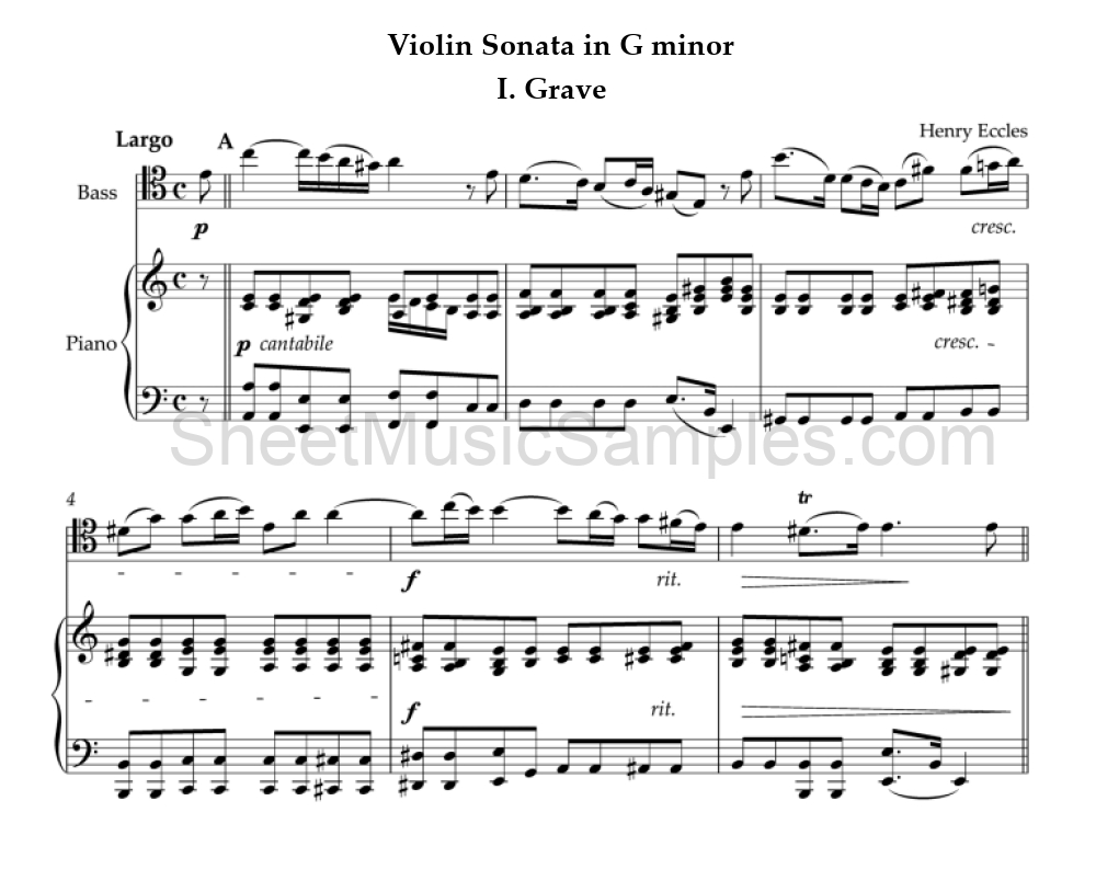 Violin Sonata in G minor - I. Grave