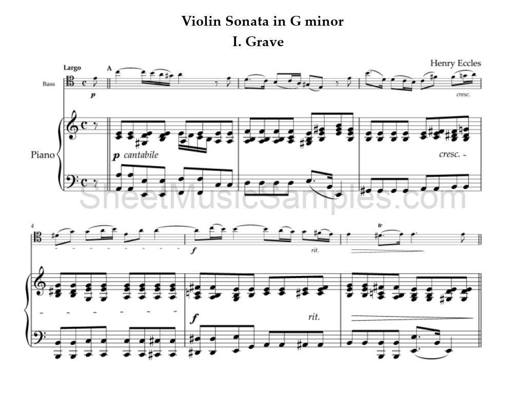 Violin Sonata in G minor - I. Grave