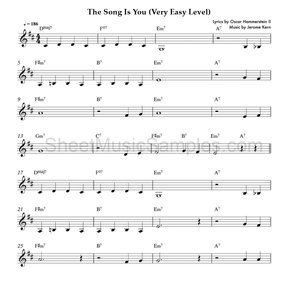 The Song Is You (Very Easy Level)