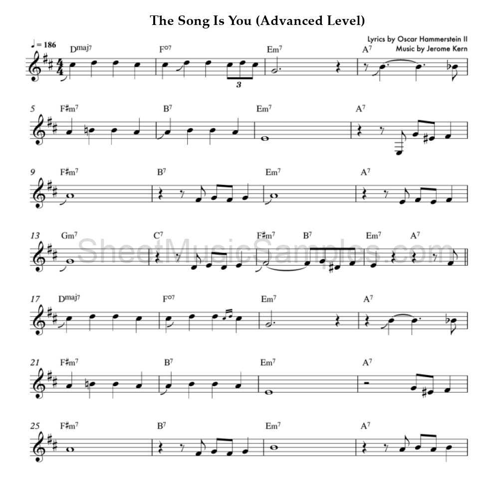 The Song Is You (Advanced Level)