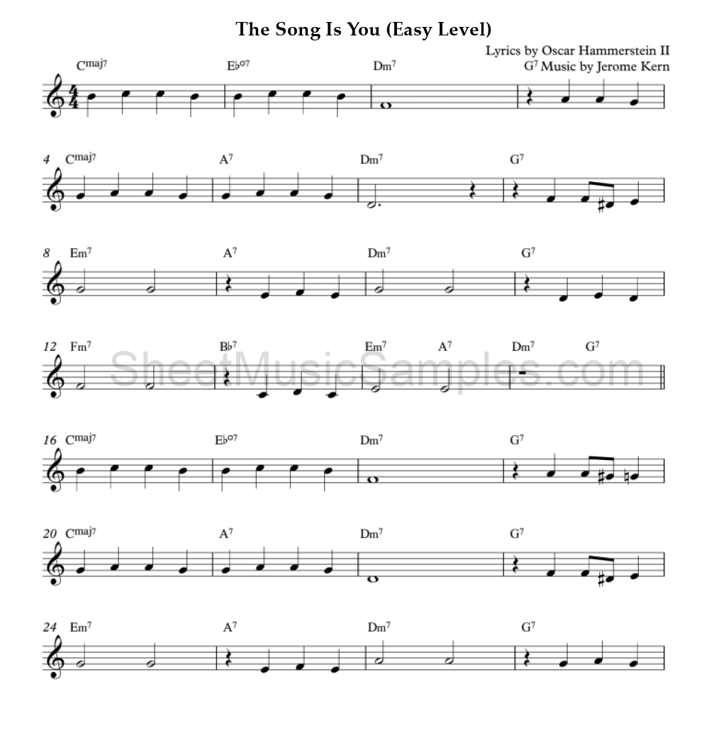 The Song Is You (Easy Level)