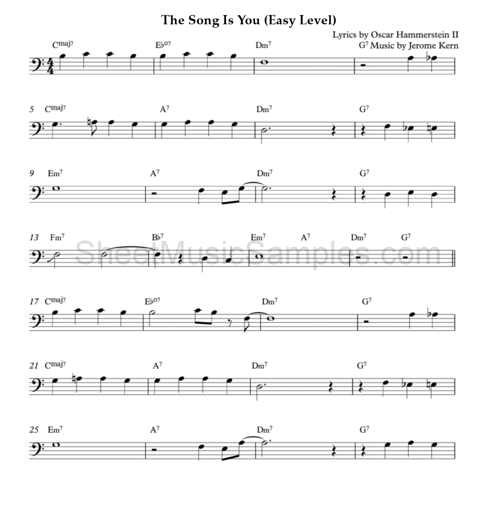 The Song Is You (Easy Level)