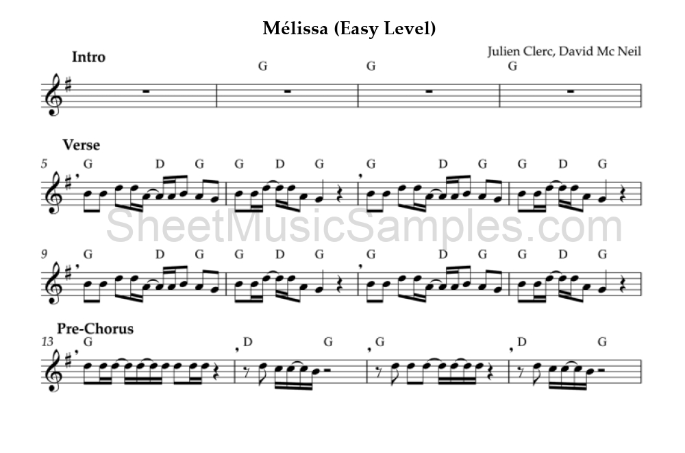 Mélissa (Easy Level)