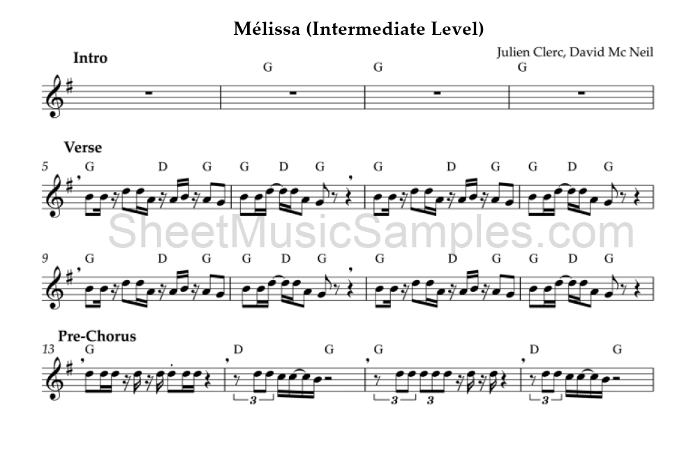 Mélissa (Intermediate Level)