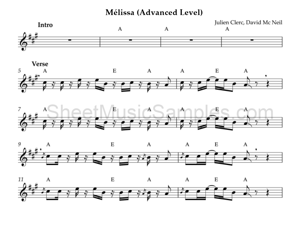 Mélissa (Advanced Level)