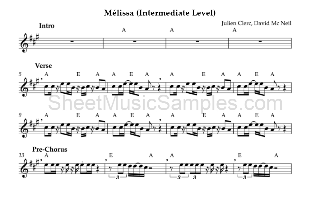 Mélissa (Intermediate Level)