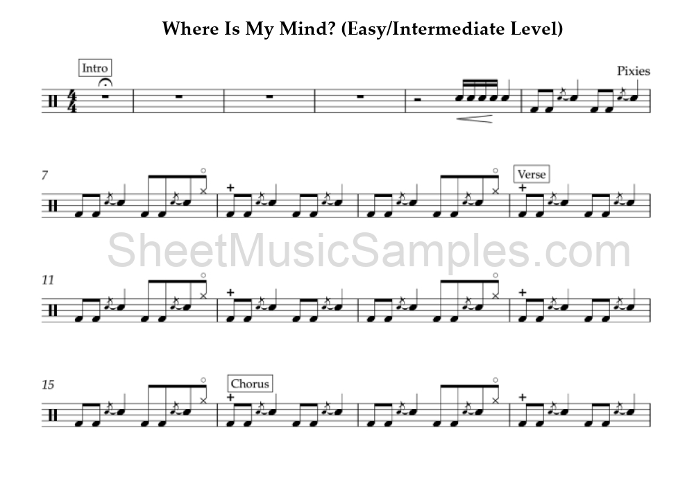 Where Is My Mind? (Easy/Intermediate Level)