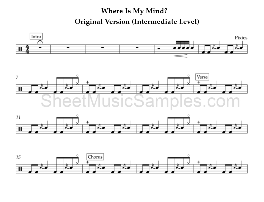 Where Is My Mind? - Original Version (Intermediate Level)