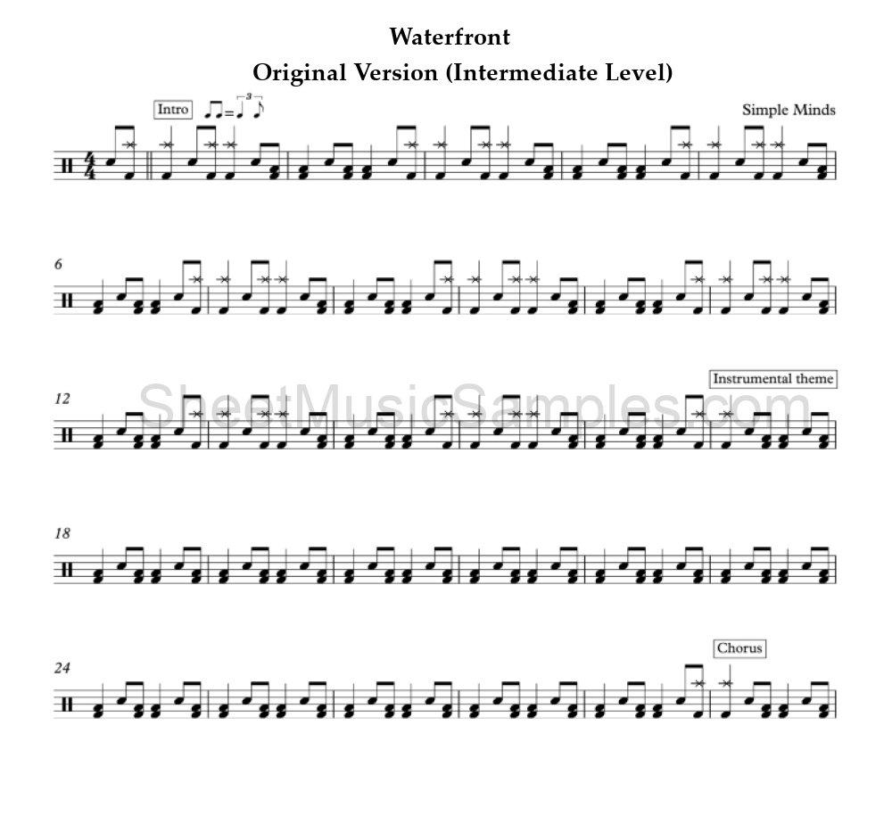 Waterfront - Original Version (Intermediate Level)